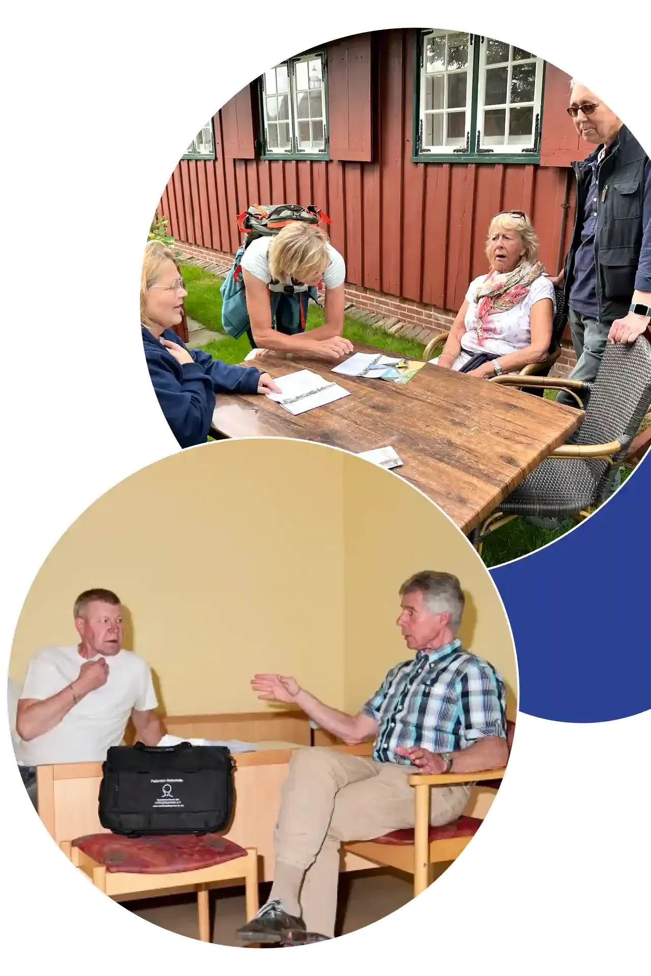 Patientenbetreuer im Gespräch